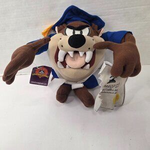 Vintage Looney Tunes Taz Tasmanian Devil Nanco ACME University Graduation Plush